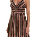 BCBGeneration  Multicolored Striped Spaghetti Strap Dress V Neck New Size 4 Photo 5