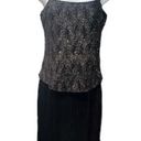 Alex Evenings Vintage  Y2K 90s Black Shimmer Dress Size 4 Petite EUC Made In‎ USA Photo 0