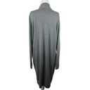 BCBGMAXAZRIA  Womens 100% Merino Wool Longline Cardigan in Grey Sz M | Soft Comfy Photo 1