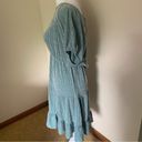 Caution to the Wind  Teal & White Stretchy, Cool and Comfortable Dress Size Large Photo 5