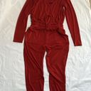 Gibsonlook Wrap Soft Luxe Stretchy Red Jogger Jumpsuit Size Small Photo 2