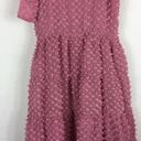 Likely NWOT Sister Jane  Lady Pink Pom Pom Babydoll Tiered Midi Dress XS Barbie Photo 9