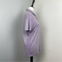 Vince  Linen Lilac Short Sleeve Collared Polo Shirt Top Small Photo 3