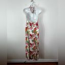 Vix Paula Hermanny  Tropical Floral Pineapple Halter Maxi Dress M/L Coverup Photo 2