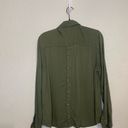 Harper  Womens Large Button Up Utilty Shirt Green Long Sleeve Western Super Soft Photo 9
