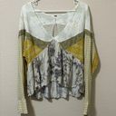 Free People  Aloha State Of Mind Blouse V Neck Dolman Sleeves Boho Coquette M Photo 4