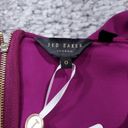 Ted Baker  Frill Detail Bardot Top Ruffle Purple NWT Ted Size 0 US Women's 2 Photo 7