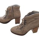 Kensie  Atlanta Taupe Leather Block Heel Bootie Sz 8.5 Photo 3