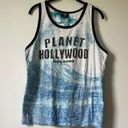 American Apparel  Planet Hollywood Blue White Tie Dye Sleeveless Tank Top Large Photo 0