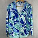 Hill House  The Allie Zip Up Sweatshirt Size Small Ocean Kaleidoscope Photo 10