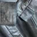 Banana Republic  VTG Y2K Black Genuine Leather Button Front Long Jacket Coat Photo 6