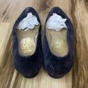 Salvatore Ferragamo Vintage  Navy Blue Suede Almond Toe Slip on Shoes Photo 8