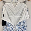 Lulus NEW  Stunning Shine White Blue Floral Print Halter Mini Dress XS NWT Photo 12