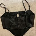 Leather Corset Top Black Size M Photo 1