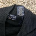 Laura Scott  Vintage 90s Cable Knit Sweater Mock Neck Black Size Medium Y2K Photo 7