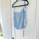 Reformation  | NWT Lupe Cami Tie Tank Top in Floral Azzurro Blue Photo 4