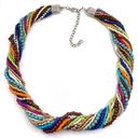 Twisted New Women’s Multi colored  seed bead collar necklace Photo 0