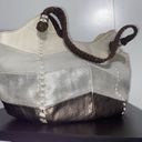 The Sak  suede and metallic leather tote purse with braided leather straps Photo 3