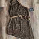 Retrofête Retrofete Ella Sequin Dress in Olive One Shoulder Belt Size Medium NWT Photo 2