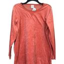 Blair  Women Velor Coral Crew Neck Pullover Sweater - Size Large Photo 0