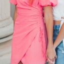 4S13NNA  Pink Asymmetrical Mini Dress Photo 0
