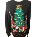 Charter Club  hand knitted vintage Christmas bear sweater novelty Size M Photo 1