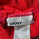 DKNY  Swim Women's Medium Red and Black Stripe Bikini Top Photo 3