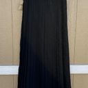 Coldwater Creek New  Black Lined Pleated Maxi Skirt Women's Size Large 14 Photo 1