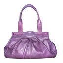 Coach Leather Garnet Turnlock Purse Tote Bag in Purple Photo 1