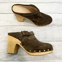 Veronica Beard  Pine Green Dacey Wooden Clogs Photo 2