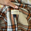 Universal Threads Orange And Blue Flannel Photo 3