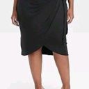 Ava & Viv  Knit Wrap Skirt - Black Women's 2X NWT Photo 0