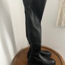 ZARA Black faux leather  Above The Knee Boots Photo 1