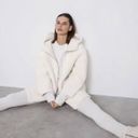 ZARA NEW  Ecru White Oversized Fleece Coat Jacket Photo 6