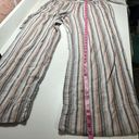 Rewind Linen blend striped pants front tie stretchy bunched waist size medium Photo 0