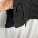 Topshop  Women’s Sweater Black 4-6 Mock Turtleneck Rib Knit Hip Vents Deep Cuffs Photo 3