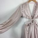 Hello Molly NWT  Fashion Girlie Satin Cut Out Maxi Dress Champagne Size 2 Photo 9