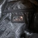 Furla  Rare Suede Fold Over Purse From Italy Black Photo 4