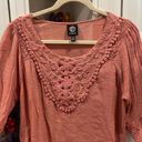 Bobeau Embroidered Top/Blouse for Women Size L Photo 2