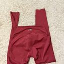 Gymshark  red training leggings size small Photo 2