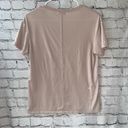 AG Adriano Goldschmied Adriano Goldschmied Light Baby Pink V Neck Basic Short Sleeve Tee Size Small Photo 2