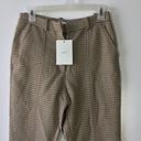 ALC Frank ALC edwin glen checkered high rise slit hem dressy pants Brown Photo 7