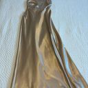 Birdy Grey Satin Gold  Bridesmaid Dress Photo 0