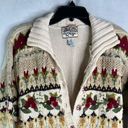 heirloom collectibles VTG  Boho Retro Chunky Embroidered Knit Cardigan Size XL Photo 2