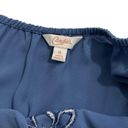 Candie's  Women’s Size  XL Off The Shoulders Embroidered  Blue Blouse Photo 5