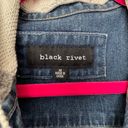 Black Rivet  Women's Gray and Blue Denim Hoodie Jacket Size Medium Photo 38