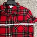 Old Navy  Red Plaid Flannel Button Down Long Sleeve Shirt Casual Comfy XL Photo 4