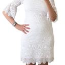 Lilly Pulitzer  Lexa Scalloped Shell Off-Shoulder Dress White XS Photo 3