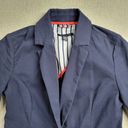 Tommy Hilfiger  Womens Blazer Size 4 Blue Tailored Fit Gold Buttons Career Work Photo 12