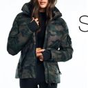 SAM. Medium Camo Jacket Puffer Down Bomber Freestyle Zip Quilted Green Brown Tan Photo 4